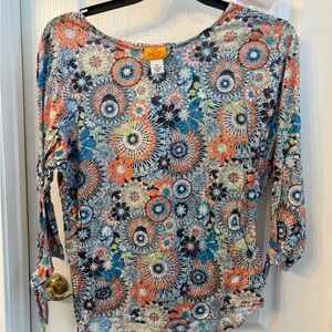 Ruby Rd. Multicolor Floral Pattern Blouse
